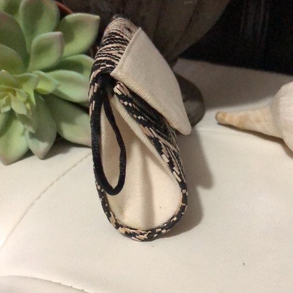 Mini Coin Purse-Woven Plastic & Cloth-Tan/Black-4x3-Snap Flap Closure-EUC - Picture 4 of 11
